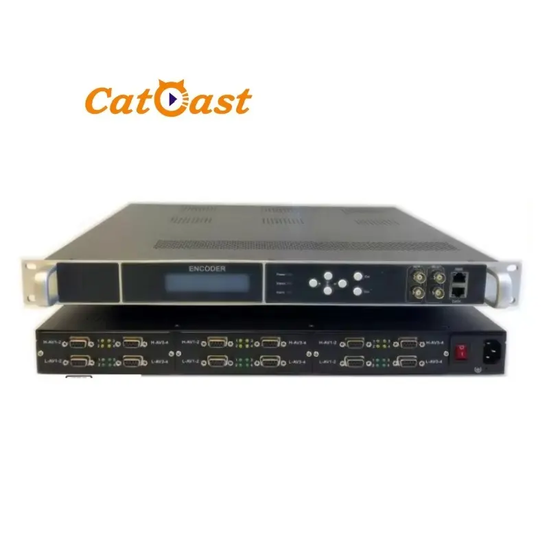 Catcast 24 Kanäle RCA CVBS ASI-Eingang zum ASI IP SD MPEG2 Encoder RCA CATV Digital Video CVBS Encoder