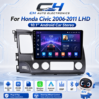 Pour Honda Civic 2004-2011, autoradio Android 15 de 9/10 pouces, CarPlay sans fil, GPS, WiFi, IPS, USB, 2DIN, 1280x720 HD
