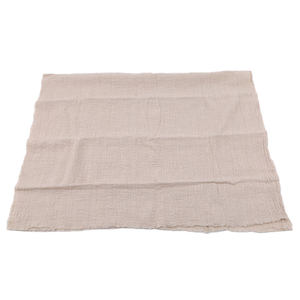 Serviettes en tissu beige élégantes mariages usage domestique assiettes à dîner tampons-motif brodé de lin de coton neutre-réglage de table élégant - Product Image 4