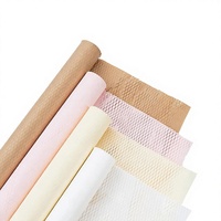 Papier d'emballage pour bouquets floraux en maille nid d'abeille gaufré, recyclable, écologique, pour fleuristes