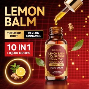 Tetesan larutan campuran relaksasi alami | Ekstrak Lemon Balm untuk menghilangkan stres & suplemen cair potensi tinggi tidur lebih baik - Product Image 4