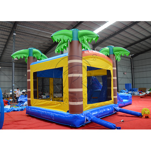 Castillo Inflable Comercial con Tobogán y Piscina, Diseño de Palmera, PVC Resistente, para Alquiler en Carnavales y Eventos - Product Image 3