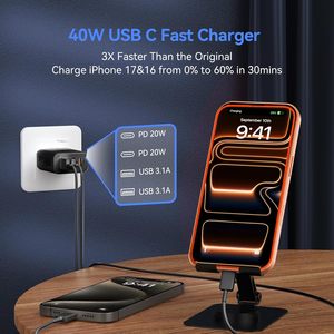 Adaptateur USB avec logo personnalisé, chargeur rapide pour téléphone portable, chargeur mural rapide pour iPhone, prise EU/US, charge rapide en voyage - Product Image 2