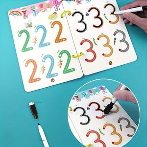 Cahier d'exercices magiques 2026 : Livre de lecture, écriture de chiffres et de lettres, ensemble de cahiers réutilisables pour enfants - Product Image 3