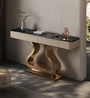 Table console d'entrée moderne et luxueuse, simple et créative, meuble de salon, meuble d'appoint pour hôtel, villa, avec tiroir