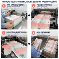 Service OEM direct usine, impression personnalisée, logo sur mesure, commande en gros, billet d'avion en papier cartonné 180x80mm