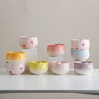 Ensemble de 7 pièces pour cérémonie du thé Matcha, comprenant un bol et un chapeau en forme de pétale de fleur, pour décoration intérieure, salon de thé, hôtel, restaurant