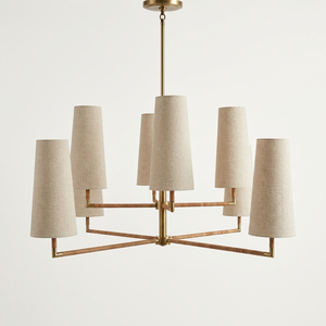 Lampada a Sospensione Moderna Nordica YH Designer per Cucina, Sala da Pranzo, Bar, Soffitti Alti - Lampadario e Lampada a Sospensione Moderni in Ottone Avvolto in Rattan - Product Image 1