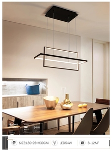 Lámpara colgante de techo <span class=keywords><strong>Rectangular</strong></span>, luz <span class=keywords><strong>LED</strong></span> moderna para <span class=keywords><strong>cocina</strong></span>, comedor, sala de estar y dormitorio - Product Image 3