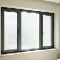 Ventana Abatible de Aluminio con Vidrio de Seguridad Anti-Impacto y Aislamiento Térmico, Duradera para Uso Diario en Viviendas Familiares