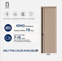 Portes intérieures modernes minimalistes en MDF, finition élégante, en bois blanc, isolation phonique, ODM