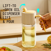 Ouverture par Levage 2025 Nouveau Design 500ml Verre Dispenseur Huile Olive Bouteille Récipient 17oz Sauce Soja Vinaigre Huile V