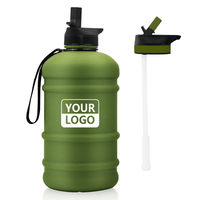Custom 64 oz 2L Tour Deportes Jarra de agua Plástico Acero Botella de agua grande Cantimplora Termo