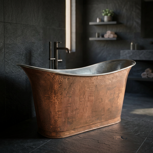 Baignoire Balnéo en Cuivre Luxe Bronze Huilé, Double Baignoire Balnéo Autoportante Design Moderne pour Salle de Bain et Villas - I H C - Product Image 3