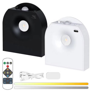 Indoor Modern Smart Home Decor USB Rechargeable <b>Wireless</b> Magnetic ABS Square Shape LED Night Lights for Stair Bedside - Product Image 1