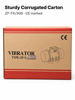 Moteur vibrant externe en fonte pour béton ZF-T4/500, robuste, triphasé, 0,39 kW, 510 kgf, IP65, CE