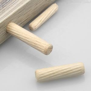 Quincaillerie d'ameublement Extrémités biseautées en bois Goujons en bois cannelés droits coniques pour meubles - Product Image 3