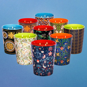 Vente en gros décoration intérieure personnalisée cire de soja de luxe 3 mèches de bougie parfumée parfum arôme céramique décalcomanie impression pot bougies cadeau - Product Image 2