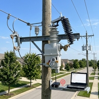 Disjoncteur-réenclencheur monophasé à coupure 15kV-36KV 60/50Hz 16kA/6kA pour installation sur ligne sous tension / Léger / Distance d'isolement observable / RF