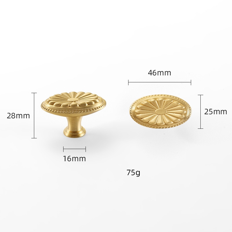Oval-brushed brass