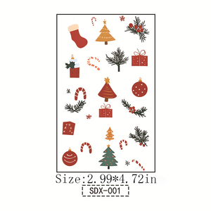 Natale tatuaggi temporanei Cross Border Cartoon Panda volpe adesivi viso festa trucco viso pittura - Product Image 6