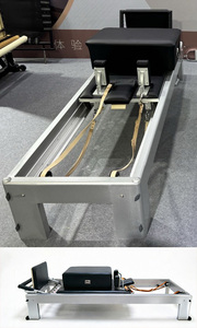 Reformer Pilates Classico di Lusso in Lega di Alluminio Bianco, Portatile, per Fitness Commerciale, <span class=keywords><strong>Yoga</strong></span> ed Esercizi, con Molle Classiche per Studio - Product Image 2