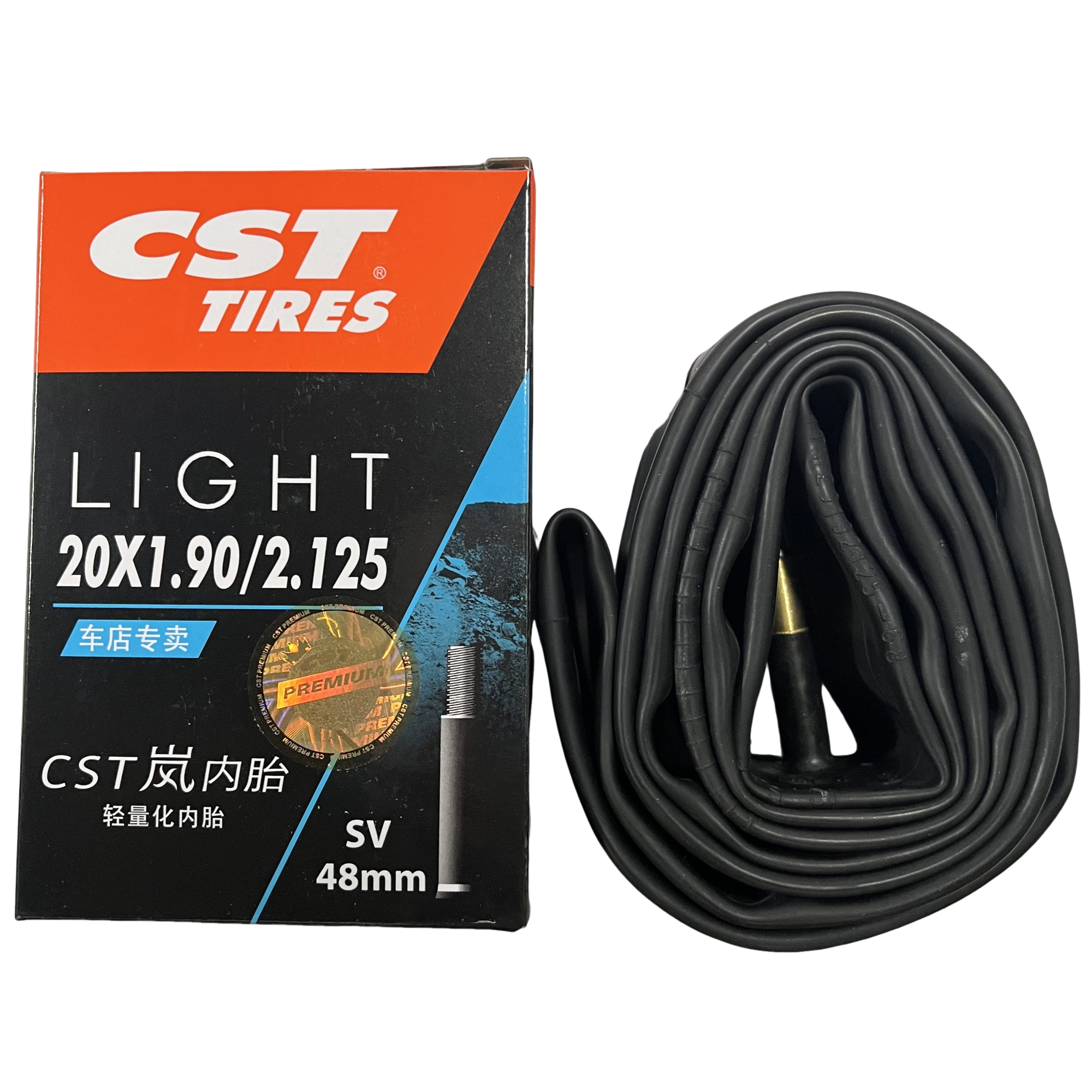 CST 20x1,9-2,125 внутренняя трубка SV 48 мм AV 48 мм клапан 20 дюймов для велосипеда детали для велосипеда