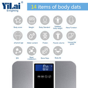 Yilai Factory Scale 180KG 396LB Electronic <strong>Blance</strong> of Glass Analyzer Body Fat Weight Scale Best Smart Wifi Scale - Product Image 4