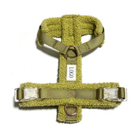 Harnais de luxe élégant sans traction en forme de Y réglable léger confort doux moelleux ours en peluche chien
