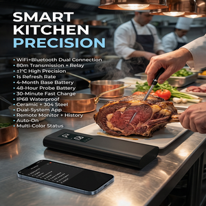 Termometro di Alta Precisione per Alimenti, Sonda per Misurare la Temperatura della Carne, Termometro da Forno, per Barbecue e Griglia - Product Image 5