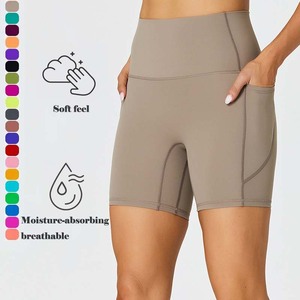 Short de survêtement d'été décontracté personnalisé pour femmes Sexy Gym Fitness Yoga Shorts poches gros Scrunch Stretch sans couture Spandex - Product Image 1