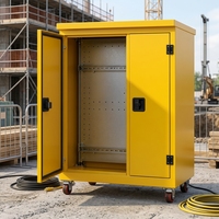 Boîtier de distribution d'énergie extérieur IP54 600x800x300mm en acier, armoire électrique temporaire étanche pour chantier de construction OEM