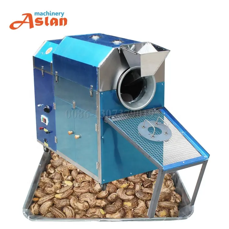 10kg 25kg Commerical Nuts Roaster Machine Pistachio Peanuts Wheat Seeds Rotary Roasting Machine