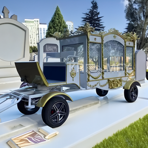 รถม้าศพสุดหรูหุ้มทองคำ พร้อมเตียงนอนเหล็กแบบไฟฟ้า ใช้ได้สองแบบ ทั้งรถม้าและรถบรรทุก  พร้อมที่นั่ง 4-6 ที่นั่ง - Product Image 2