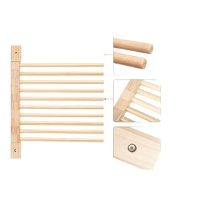 Wall Mounted Wooden Trouser Rack 8 Tier Foldable <b>Hanging</b> Clothing Organizer For <b>Wardrobe</b> Bathroom Laundry Room - Product Image 1