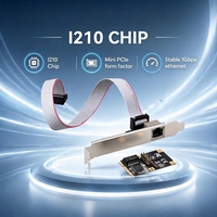Tarjeta Ethernet Gigabit Interna Mini PCIe I210AT con Puerto RJ45 Único de 1000Mbps, Compatible con PXE WOL para PC Industrial
