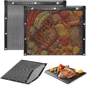 2025 New Food Grade Baking & Grilling Bag Heat Resistance <b>BBQ</b> Mesh Picnic Tool Outdoor Kitchen Grill Mats Sale - Product Image 2