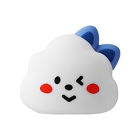Veilleuse LED personnalisable en silicone en forme de nuage, design de dessin animé, à commande par bouton, intensité réglable, alimentée par prise, pour enfants, petite taille