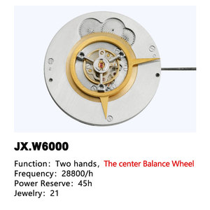 กลไกนาฬิกา JX.W6000 แบบ Central Balance Wheel ระบบอัตโนมัติ แสดงผลแบบเข็มสองเข็ม ความถี่ 4hz สำรองพลังงาน 45 ชั่วโมง กลไกนาฬิกาแบบกำหนดเอง - Product Image 2