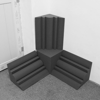 Panneau acoustique en mousse et plaque insonorisante à biseau pour hôtels, piège à basses avec fonction ignifuge, réduction du bruit 0.8