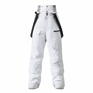 Traje de esquí para hombre, traje de nieve de invierno, pantalones impermeables, abrigo cálido para esquiar, pantalones de esquí para hombre y <span class=keywords><strong>mujer</strong></span>, pantalón de esquí <span class=keywords><strong>con</strong></span> <span class=keywords><strong>tirantes</strong></span>, pantalones a prueba de viento y correa - Product Image 1
