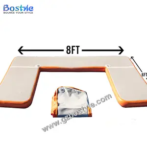 水滴针脚材料水上平台充气船坞漂浮充气岛出售