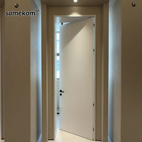 Porte d'intérieur en bois d'aluminium ultra-mince Porte d'ombre Porte de réduction du bruit