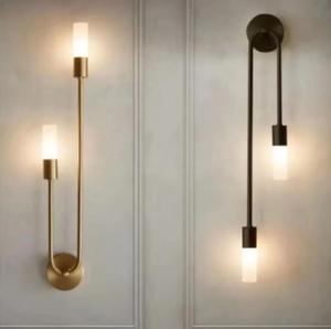 Lampada da Parete Moderna Boyid in Lega di <span class=keywords><strong>Ottone</strong></span>, Luce LED Dimmerabile per Camera da Letto, Soggiorno, Corridoio - Product Image 1