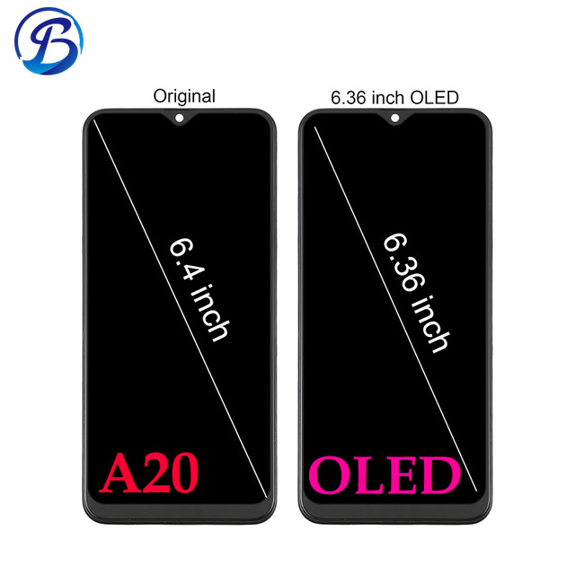 Screen Touch for Samsung A20 OLED with Frame Screen Replacement Screen Factory Direct Smartphone Wholesale Bulk Price OLED