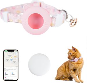 Nouveau collier pour chat <span class=keywords><strong>AirTag</strong></span>, sangle de cou réglable pour chaton avec étui de suivi anti-perte, conception de sécurité à rupture rapide - Product Image 1