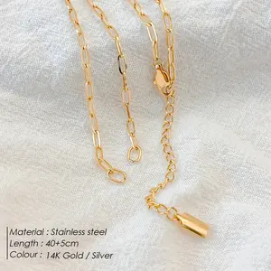 이만코 드롭쉬핑 스테인리스 스틸 목걸이 이중 점프 링 조절 가능한 쿠바 체인 쥬얼리 제작 DIY 커넥터 참 펜던트 - Product Image 2