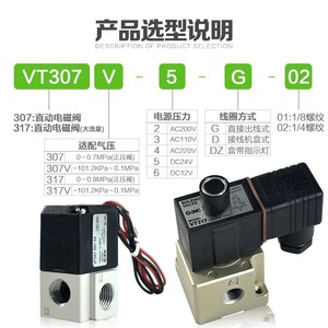 Vanne solénoïde SMC VT307-5G1-02 DC24V à commande pneumatique pour l'automatisation industrielle - Product Image 2