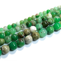 Cuentas Redondas de Jade Verde Australiano 100% Natural de Primera Calidad para la Fabricación de Joyas, DIY, Pulseras y Collares, 4/6/8/10/12mm, Venta al Por Mayor