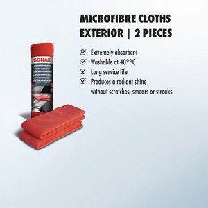 Chiffons en microfibre de grande qualité pour l'extérieur, lot de 2 super absorbants pour le lavage et le séchage des voitures - Product Image 2
